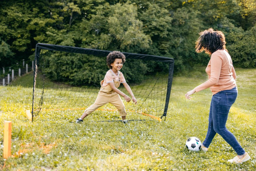 Kids learning with educational toys during summer vacation