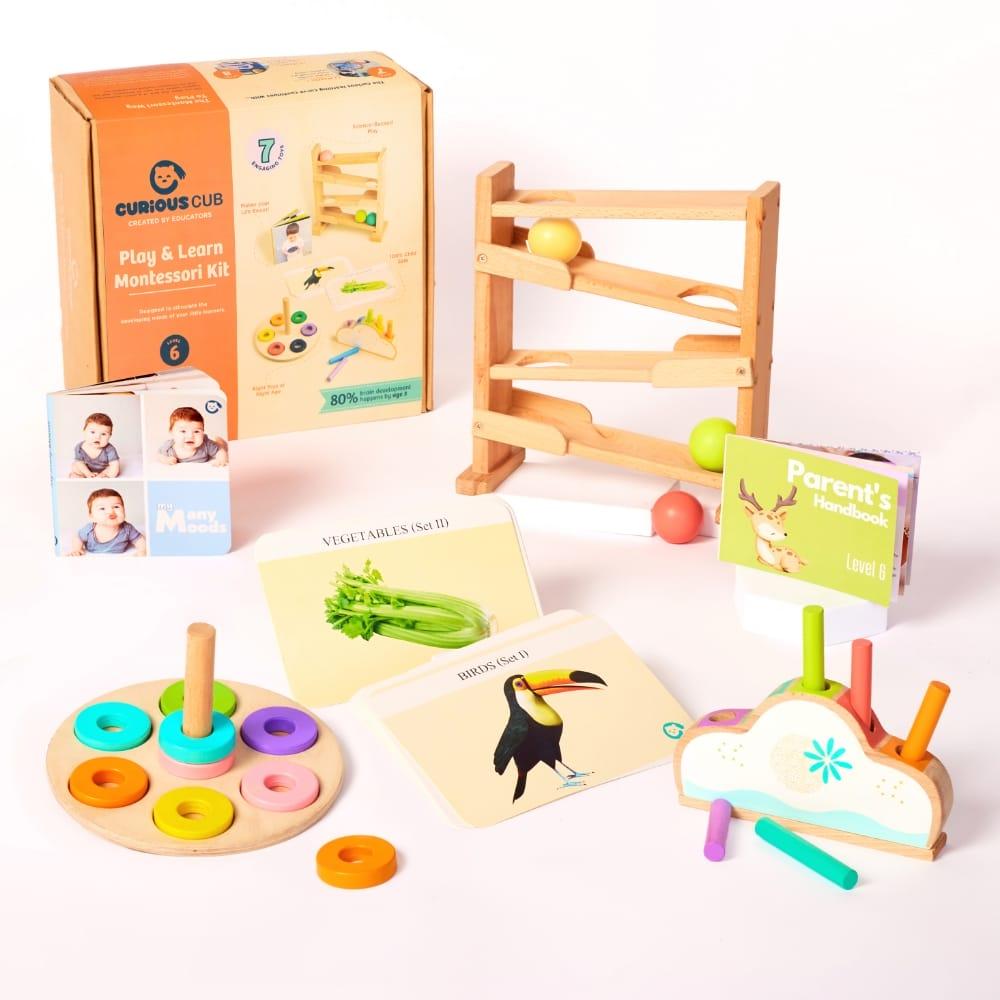 Montessori learning kit for kids with wooden toys for early education and skill development